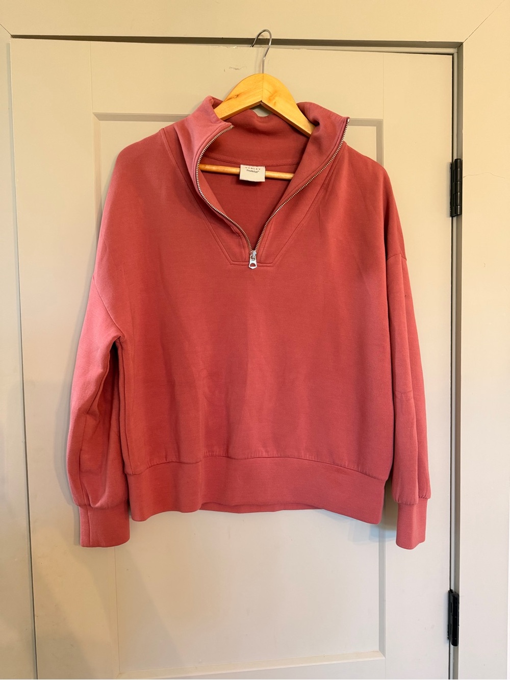 Varley Dusty Rose Quarter-Zip Pullover